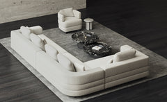 Lyon eetkamerstoel white beige - The Grand Collection