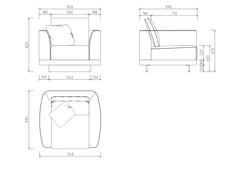 Gregorio arm chair - The Grand Collection