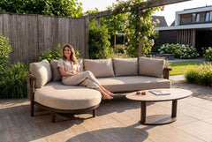 Chaise longue Murtoli Left + Divan Right bronze - Yoi