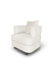 Lyon armchair white beige - The Grand Collection