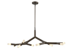 Scott Chandelier Smoke Bronze Alabaster - The Grand Collection