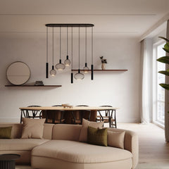 Como hanglamp plat ovaal 8-lichts - Ztahl