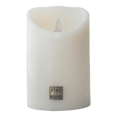 LED Light Candle rustic white moveable flame L