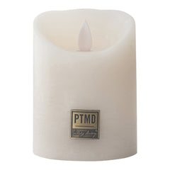 LED Light Candle rustic white moveable flame S