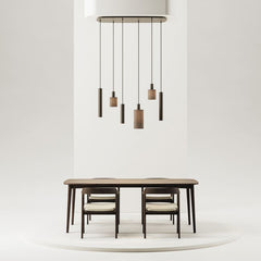 Portofino hanglamp 6-lichts deens ovaal - Ztahl