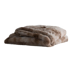 Linde Beige faux fur plaid in giftbox 150 x 200