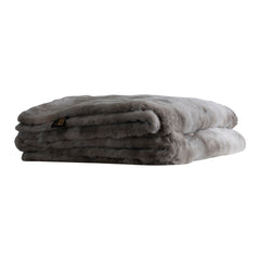 Linde Grey faux fur bedspread in giftbox 220 x 240