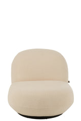 Lounge Chair Snow Poplar Wood/Foam White/Black