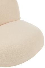 Lounge Chair Snow Poplar Wood/Foam White/Black