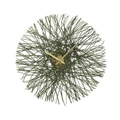 Masaka Grey metal wall clock roots design round