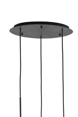 Hanging lamp 3L 40x160 cm MAYSON smoked glass+matt black