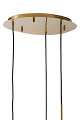 Hanging lamp 3L 40x160 cm MAYSON glass gold-clear+gold