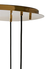 Hanging lamp 3L 40x160 cm MAYSON glass gold-clear+gold