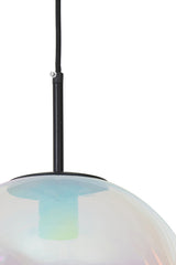 Hanging lamp 40 cm MEDINA glass rainbow+black