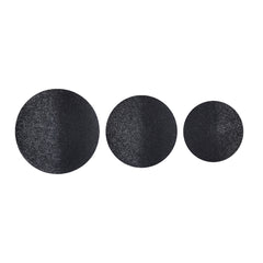 Miecke Black shimmer iron wall panel round M