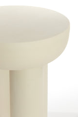 Side table 46x50 cm MIKOLA matt cream