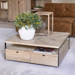 Milan Coffee Table Parquet 90x90