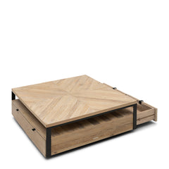 Milan Coffee Table Parquet 90x90