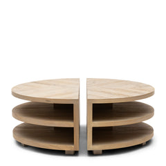 Milan Coffee Table Parquet D90 S/2