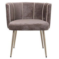 Nell Grey dining chair aphrodite 7 mocca stripes