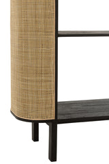 Rack Molly Exotic Wood/Rattan Black