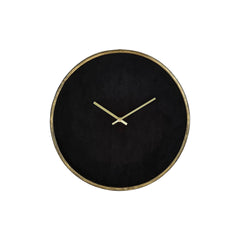 Ray Black Velvet clock with gold metal border