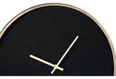 Ray Black Velvet clock with gold metal border