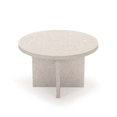 Ronde Salontafel Celine 40cm, kleur grijs natuursteen