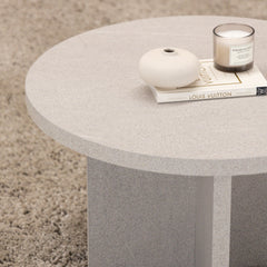 Ronde Salontafel Celine 60cm, kleur grijs natuursteen