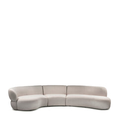 San Remo Sofa Arm Left 3,5 NatGrey