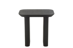 Side Table Thin Veneer/Fir Wood Black