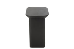 Side Table Thin Veneer/Fir Wood Black