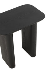 Side Table Thin Veneer/Fir Wood Black