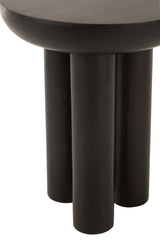 Side Table Trio Mango Wood Black