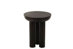 Side Table Trio Mango Wood Black