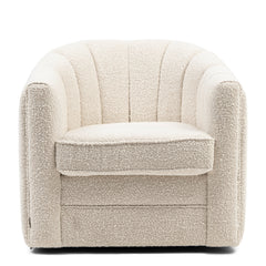 St. Lewis Swivel Armchair WhiteSand