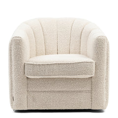 St. Lewis Swivel Armchair WhiteSand