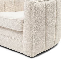 St. Lewis Swivel Armchair WhiteSand