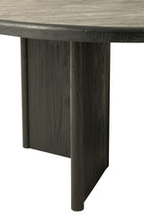 Table Round Teak Wood Black