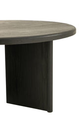 Table Round Teak Wood Black