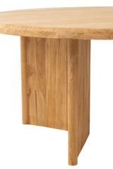 Table Round Teak Wood Natural