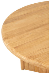 Table Round Teak Wood Natural