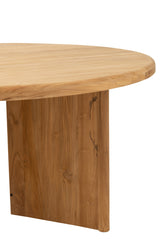 Table Round Teak Wood Natural