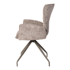 Vetus Grey dining chair with arms legacy 18 steel