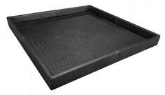 Exklusives Kroko-Ledertablett schwarz 60x60 - Pot & Vaas