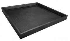 Exclusive croco leather tray black 80x80 - Pot & Vaas