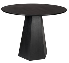 Pilar tafel rond zwart - Zuiver