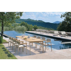 Shine Teak extendable garden table 292x100cm - Emu