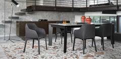 Elle draaibare eetkamerstoel velours - Calligaris