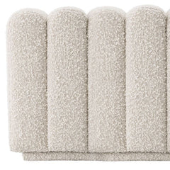 Bente pouf Boucle white - Eichholtz